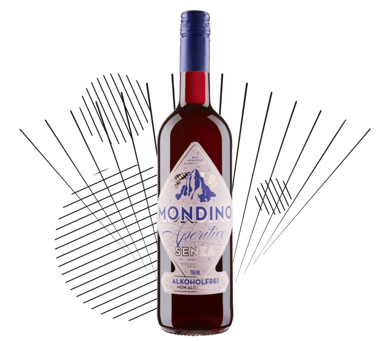 Mondino Senza ist der alkoholfreie Bio-Aperitif aus Bayern. Eine feine Bitter-Aromatik, alpine Kräuter und frische Zitrusaromen prägen seinen Charakter.
